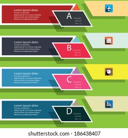 Modern Design template / can be used for infographics / numbered banners / horizontal cutout lines / graphic or website layout vector in EPS 10 format.