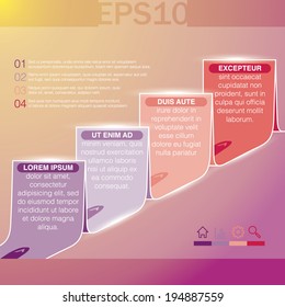 Modern Design template / can be used for infographics / numbered banners / horizontal cutout lines / graphic or website layout vector