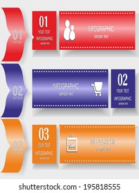 Modern Design template / can be used for info graphics / numbered banners / horizontal cutout lines / graphic or web site layout vector