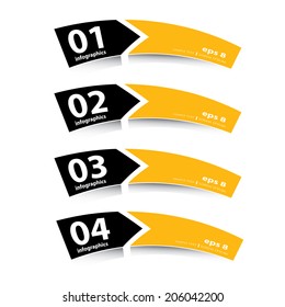 modern Design template / can be used for infographics / numbered banners / horizontal cutout lines / graphic or website layout vector
