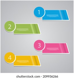 Modern design template, can be used as numbered banners.