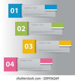 Modern design template, can be used as numbered banners.