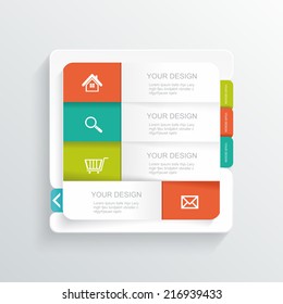 Modern Design template. Can be used for infographics, numbered banners, graphic or website layout, vector.