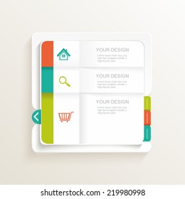 Modern Design template. Can be used for infographics, numbered banners, graphic or website layout, vector. 
