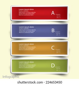 Modern Design template / can be used for infographics / numbered banners / horizontal cutout lines / graphic or website layout vector in EPS 10 format. 