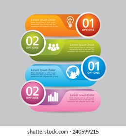 Modern design template, can be used for infographics, numbered banners.