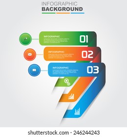 Modern Design template / can be used for infographics / numbered banners / horizontal cutout lines / graphic or website