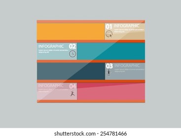 Modern Design template can be used for infographics numbered banners horizontal cutout lines  graphic or website layout vector