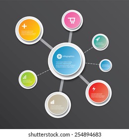 modern Design template / can be used for infographics / numbered banners / cutout lines / graphic or website layout vector