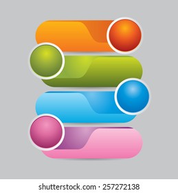 Modern design template, can be used for infographics, numbered banners.