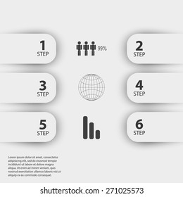 Modern Design template can be used for infographics  numbered banners  horizontal cutout lines  graphic or website layout vector