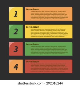 Modern Design template / can be used for infographics / numbered banners 