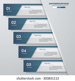 Modern Design template / can be used for infographics / numbered banners / horizontal cutout lines / graphic or website layout vector