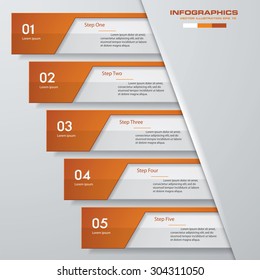 Modern Design template / can be used for infographics / numbered banners / horizontal cutout lines / graphic or website layout vector