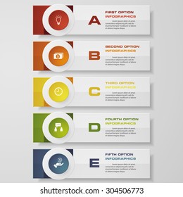Modern Design template / can be used for infographics / numbered banners / horizontal cutout lines.