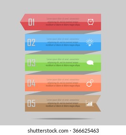 Modern Design template / can be used for info-graphics / numbered banners / graphic or website layout vector