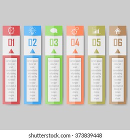 Modern Design template / can be used for info-graphics / numbered banners / horizontal cutout lines / graphic or website layout vector