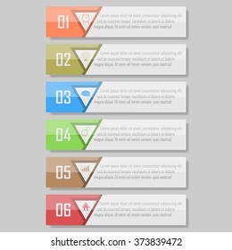 Modern Design template / can be used for info-graphics / numbered banners / horizontal cutout lines / graphic or website layout vector
