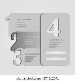 Modern Design template / can be used for infographics / numbered banners / horizontal cutout lines / graphic or website layout vector
