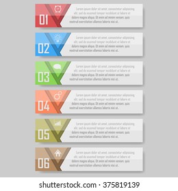 Modern Design template / can be used for info-graphics / numbered banners / horizontal cutout lines / graphic or website layout vector