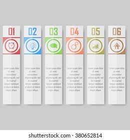 Modern Design template / can be used for info-graphics / numbered banners / horizontal cut out lines / graphic or website layout vector