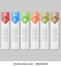 Modern Design template / can be used for info-graphics / numbered banners / horizontal cut out lines / graphic or website layout vector