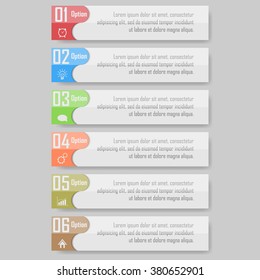 Modern Design template / can be used for info-graphics / numbered banners / horizontal cut out lines / graphic or website layout vector