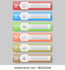 Modern Design template, can be used for info-graphics, numbered banners, horizontal cutout lines, graphic or website layout vector.