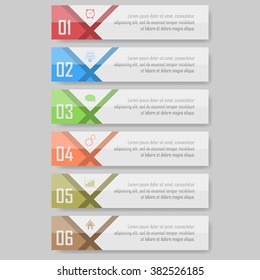 Modern Design template, can be used for info-graphics, numbered banners, horizontal cutout lines, graphic or website layout vector.