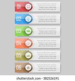Modern Design template, can be used for info-graphics, numbered banners, horizontal cutout lines, graphic or website layout vector.