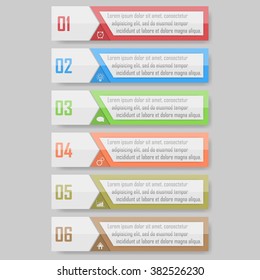 Modern Design template, can be used for info-graphics, numbered banners, horizontal cutout lines, graphic or website layout vector.