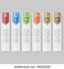 Modern Design template, can be used for info-graphics, numbered banners, horizontal cutout lines, graphic or website layout vector.