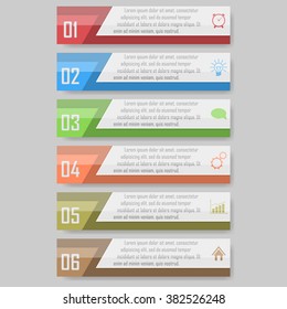 Modern Design template, can be used for info-graphics, numbered banners, horizontal cutout lines, graphic or website layout vector.