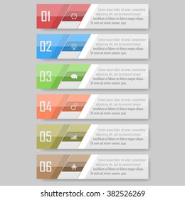 Modern Design template, can be used for info-graphics, numbered banners, horizontal cutout lines, graphic or website layout vector.