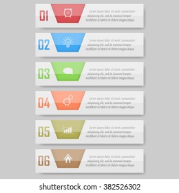 Modern Design template, can be used for info-graphics, numbered banners, horizontal cutout lines, graphic or website layout vector.