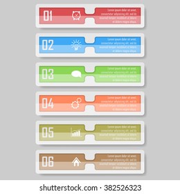 Modern Design template, can be used for info-graphics, numbered banners, horizontal cutout lines, graphic or website layout vector.