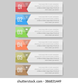 Modern Design template, can be used for info-graphics, numbered banners, horizontal cutout lines, graphic or website layout vector.