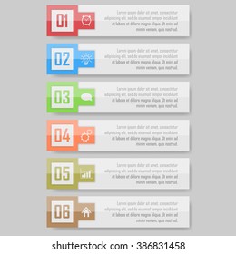 Modern Design template, can be used for info-graphics, numbered banners, horizontal cutout lines, graphic or website layout vector.