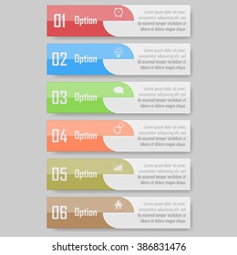 Modern Design template, can be used for info-graphics, numbered banners, horizontal cutout lines, graphic or website layout vector.