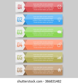 Modern Design template, can be used for info-graphics, numbered banners, horizontal cutout lines, graphic or website layout vector.