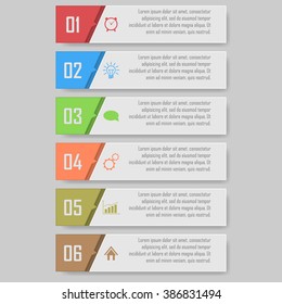 Modern Design template, can be used for info-graphics, numbered banners, horizontal cutout lines, graphic or website layout vector.