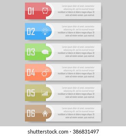 Modern Design template, can be used for info-graphics, numbered banners, horizontal cutout lines, graphic or website layout vector.