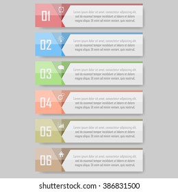 Modern Design template, can be used for info-graphics, numbered banners, horizontal cutout lines, graphic or website layout vector.