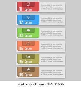Modern Design template, can be used for info-graphics, numbered banners, horizontal cutout lines, graphic or website layout vector.