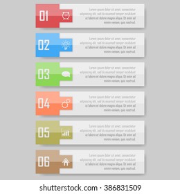 Modern Design template, can be used for info-graphics, numbered banners, horizontal cutout lines, graphic or website layout vector.