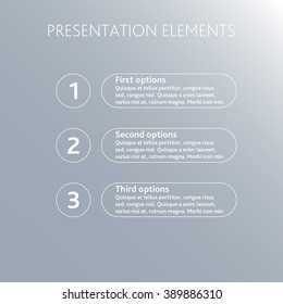 Modern design template can be used for infographic presentation. Business numbered banners with text
