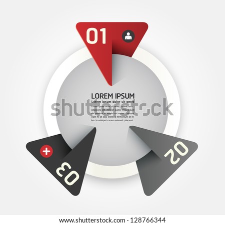 Modern Design template / can be used for infographics / numbered banners / horizontal cutout lines / graphic or website layout vector