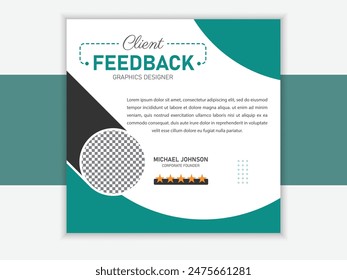 Modern Design Template for Client Reviews And Professional Client Testimonials.