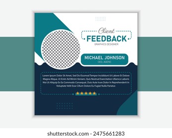 Modern Design Template for Client Reviews And Professional Client Testimonials.