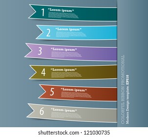 Modern Design Template Colorful Ribbon Design, vector